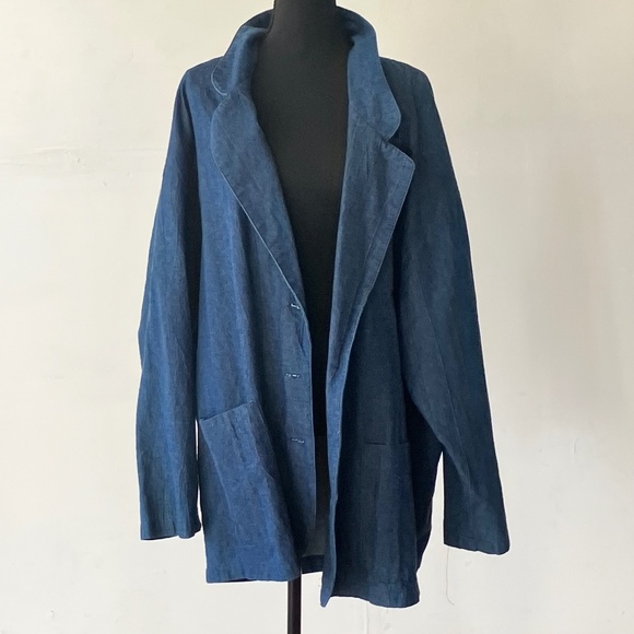 HM2 Jackets & Blazers - Medium Dark Blue Denim Oversized Blazer